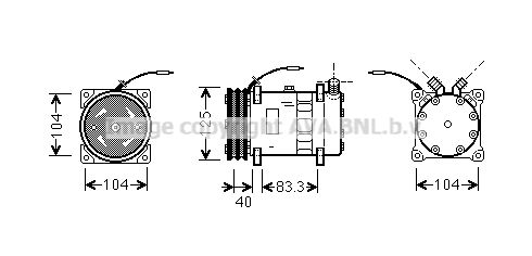 AVA QUALITY COOLING Компрессор, кондиционер UVK074